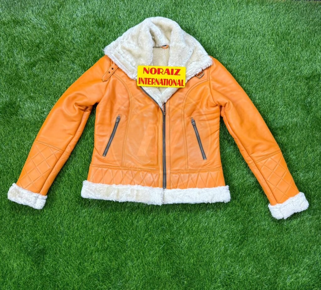 Men’s Genuine Lambskin Leather Shearling Jacket