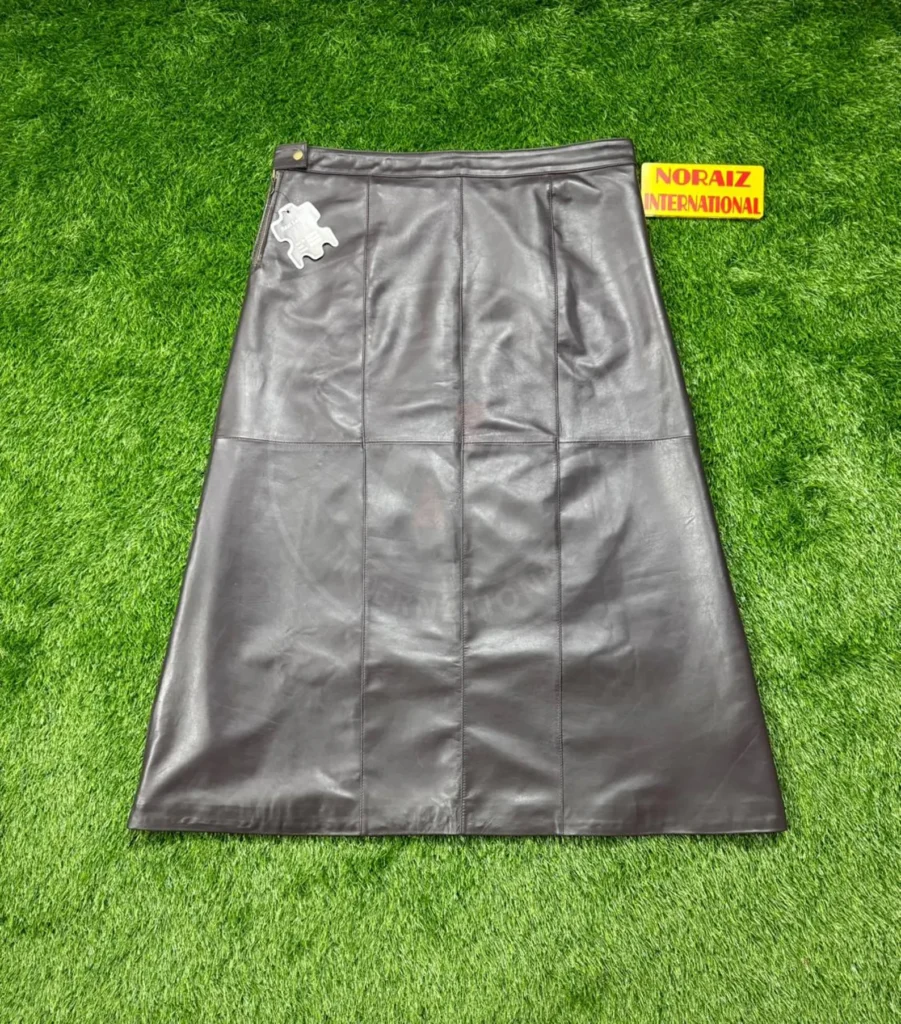Women’s Black Genuine Lambskin Leather Skirt